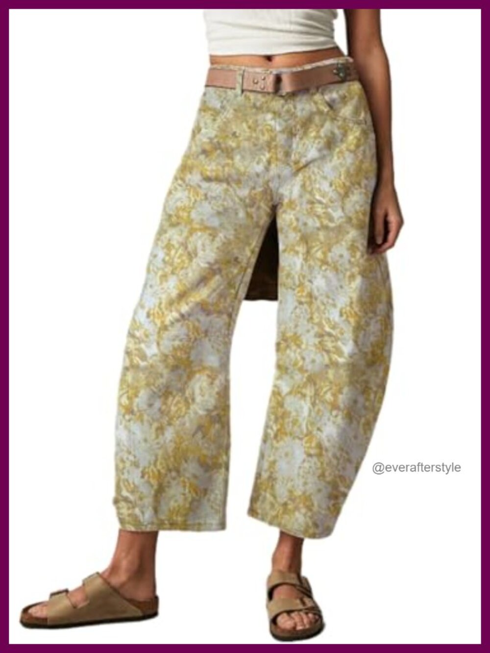 Wide Leg Cropped High Rise Jeans Baggy Denim Barrel Pants